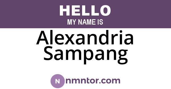 Alexandria Sampang