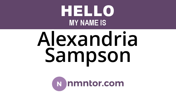 Alexandria Sampson