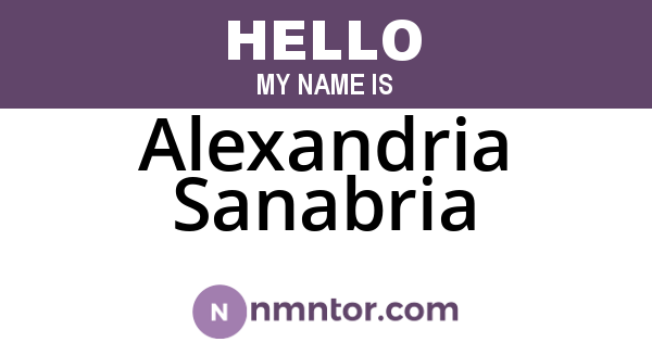 Alexandria Sanabria