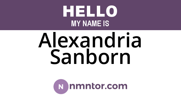 Alexandria Sanborn