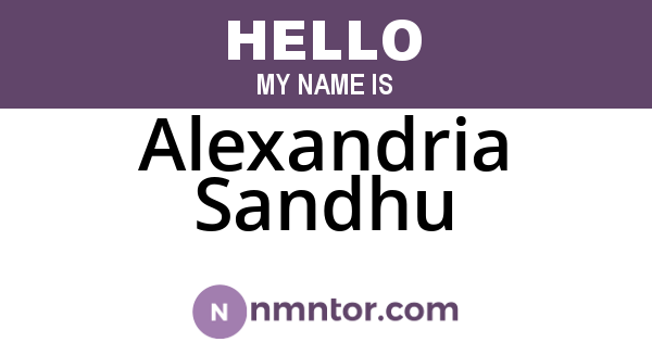 Alexandria Sandhu