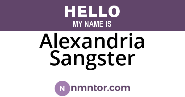 Alexandria Sangster