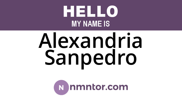 Alexandria Sanpedro