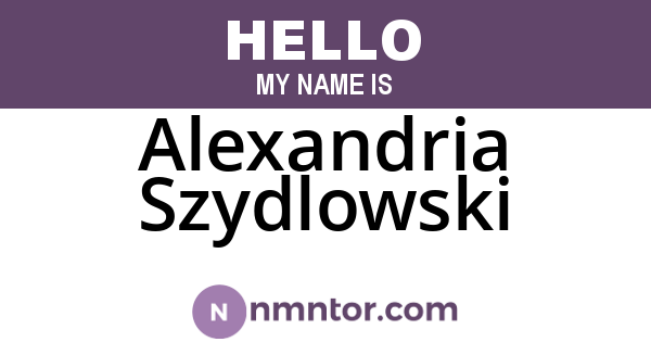 Alexandria Szydlowski