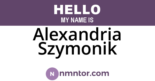 Alexandria Szymonik