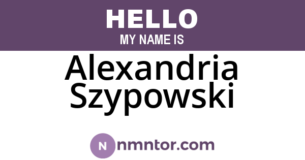 Alexandria Szypowski