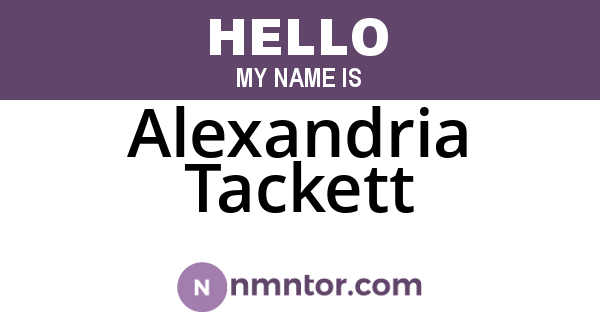 Alexandria Tackett