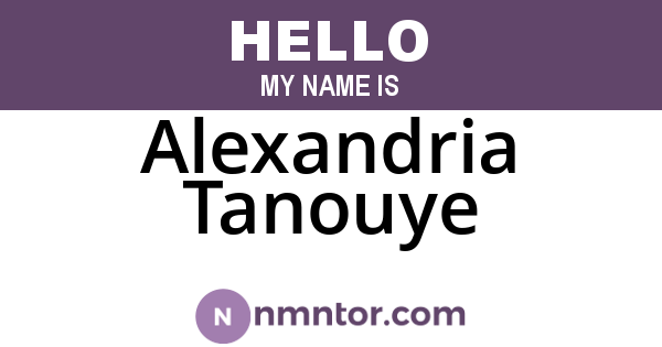 Alexandria Tanouye