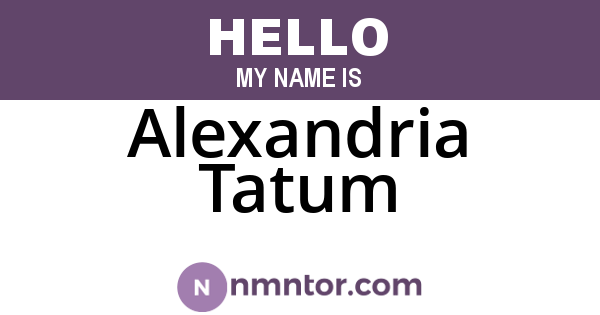 Alexandria Tatum