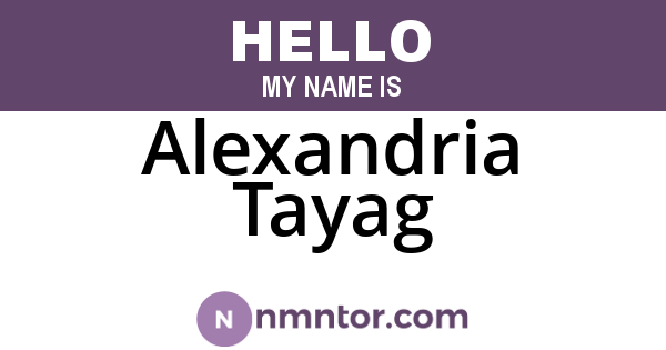 Alexandria Tayag