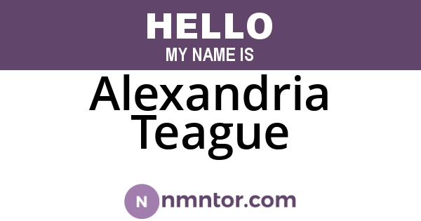 Alexandria Teague
