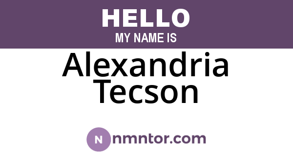 Alexandria Tecson
