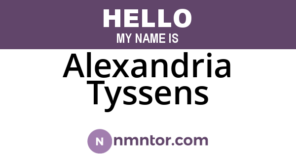 Alexandria Tyssens