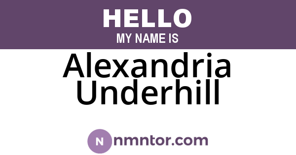 Alexandria Underhill