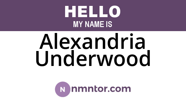 Alexandria Underwood