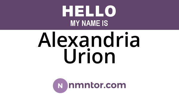 Alexandria Urion