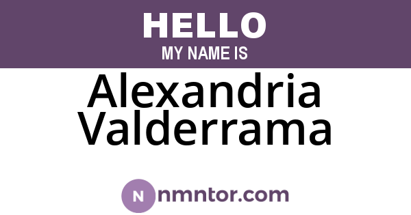 Alexandria Valderrama