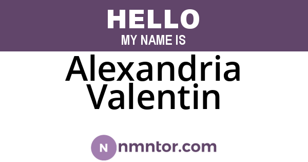 Alexandria Valentin