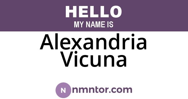 Alexandria Vicuna