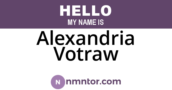 Alexandria Votraw