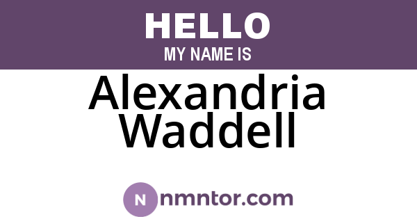 Alexandria Waddell