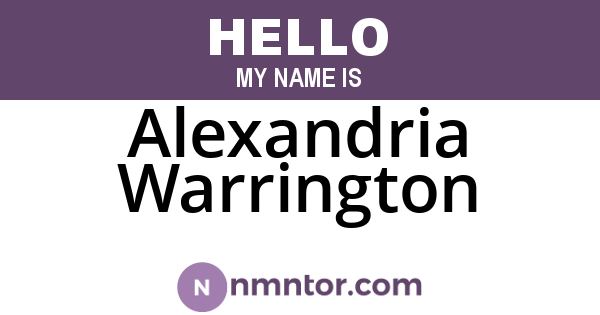 Alexandria Warrington