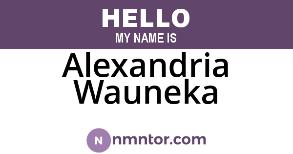 Alexandria Wauneka