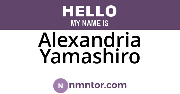 Alexandria Yamashiro