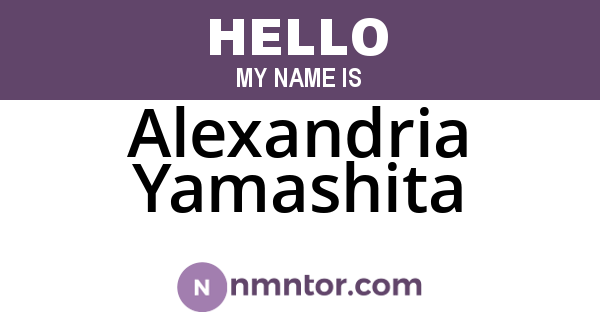 Alexandria Yamashita