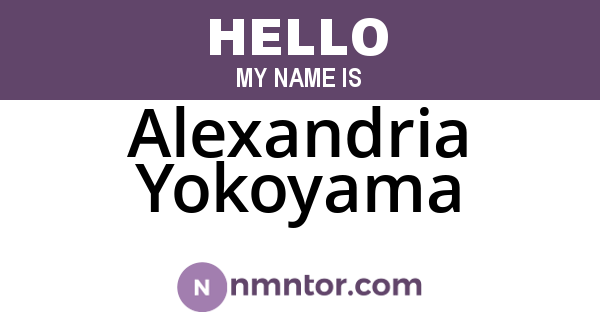 Alexandria Yokoyama