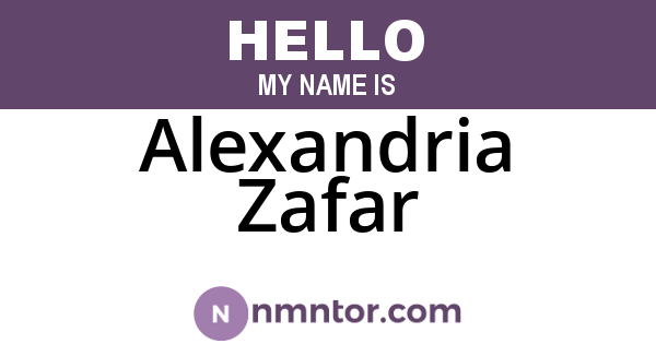 Alexandria Zafar