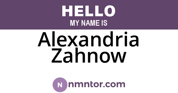 Alexandria Zahnow