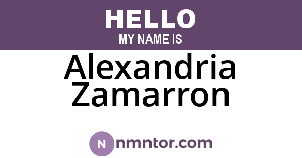 Alexandria Zamarron