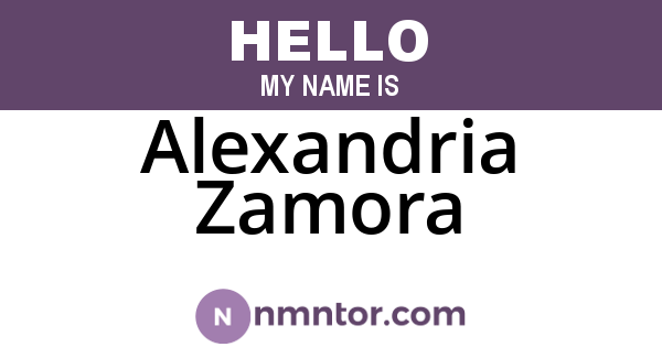 Alexandria Zamora