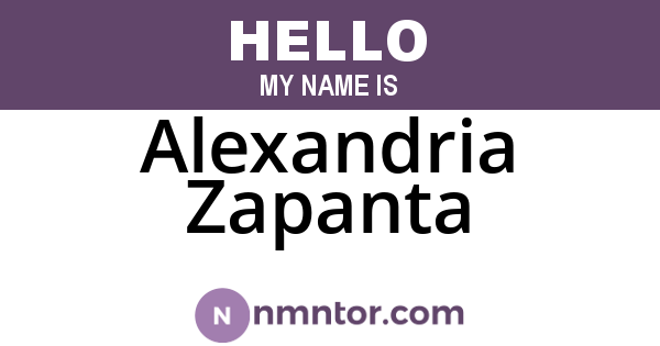 Alexandria Zapanta