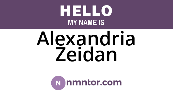 Alexandria Zeidan
