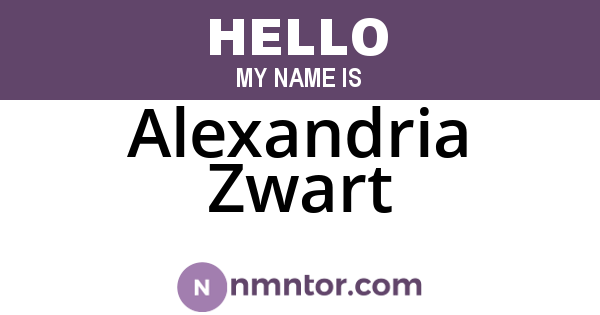 Alexandria Zwart