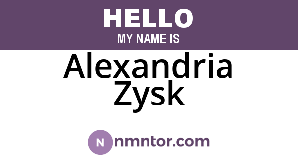 Alexandria Zysk
