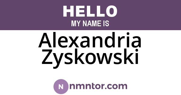 Alexandria Zyskowski