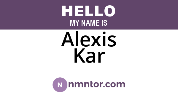 Alexis Kar
