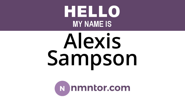 Alexis Sampson