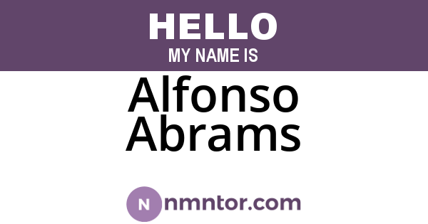 Alfonso Abrams