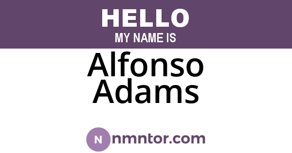 Alfonso Adams