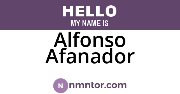 Alfonso Afanador
