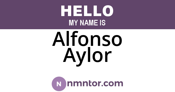 Alfonso Aylor