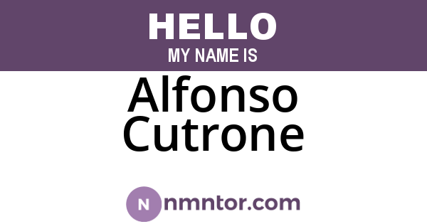 Alfonso Cutrone