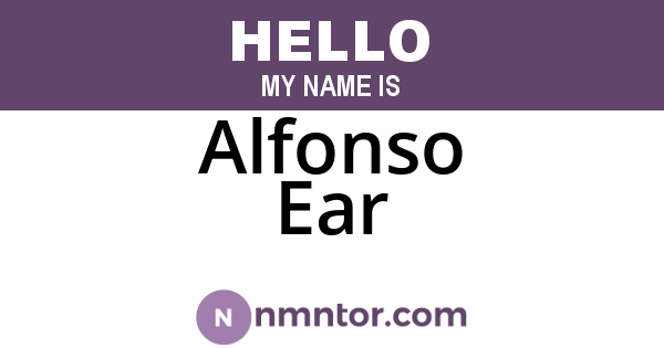 Alfonso Ear