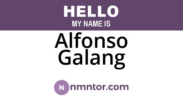 Alfonso Galang