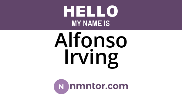 Alfonso Irving
