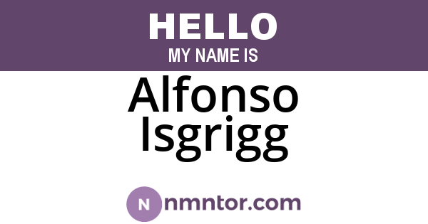 Alfonso Isgrigg